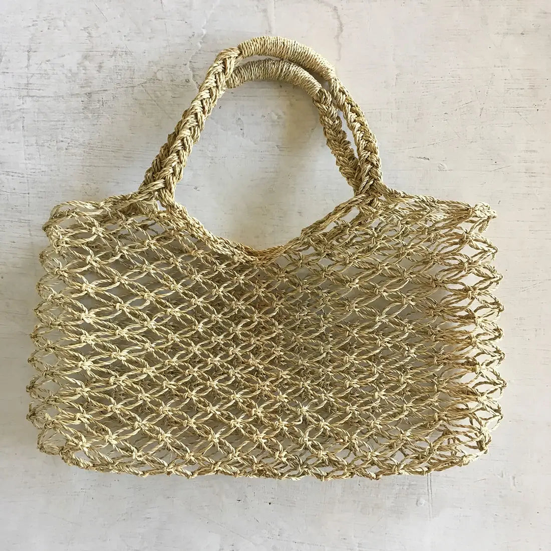 WOVEN PALM MARKET TOTE