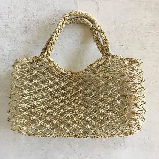WOVEN PALM MARKET TOTE