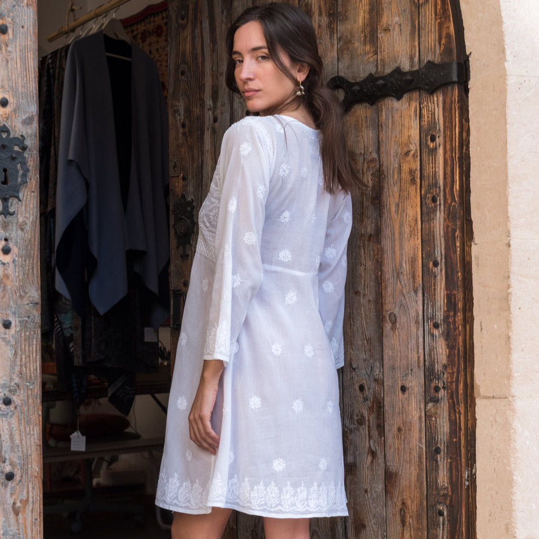 Anita embroidered cotton dress