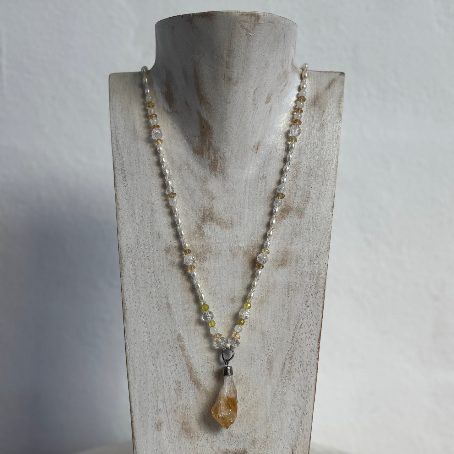 BEADED CITRINE NECKLACE