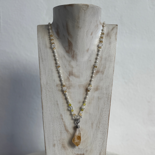 BEADED CITRINE NECKLACE