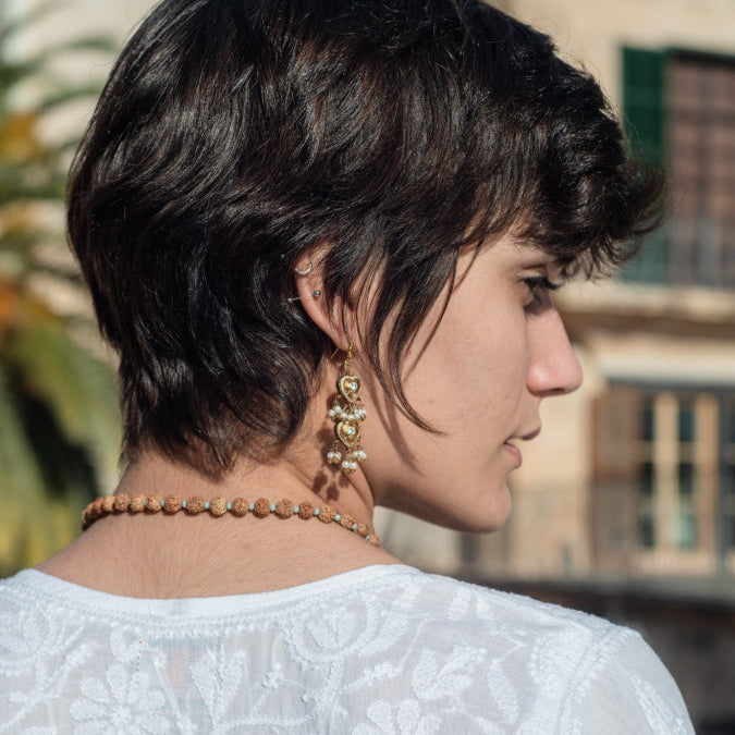 Anarkali long cotton embroidered dress