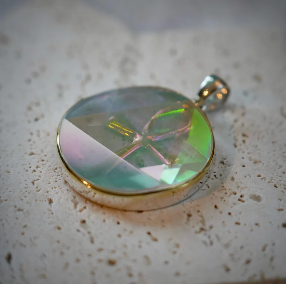 Aqua Aura Stargate Pendant