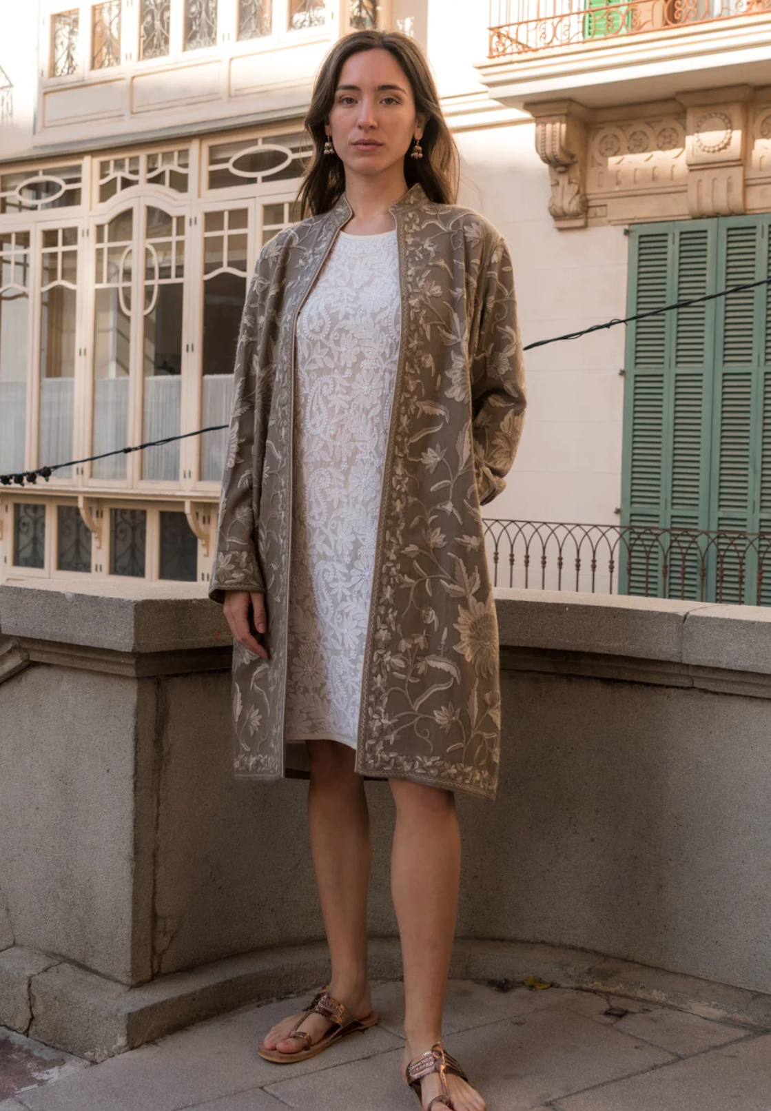 Embroidered Pashmina Coat
