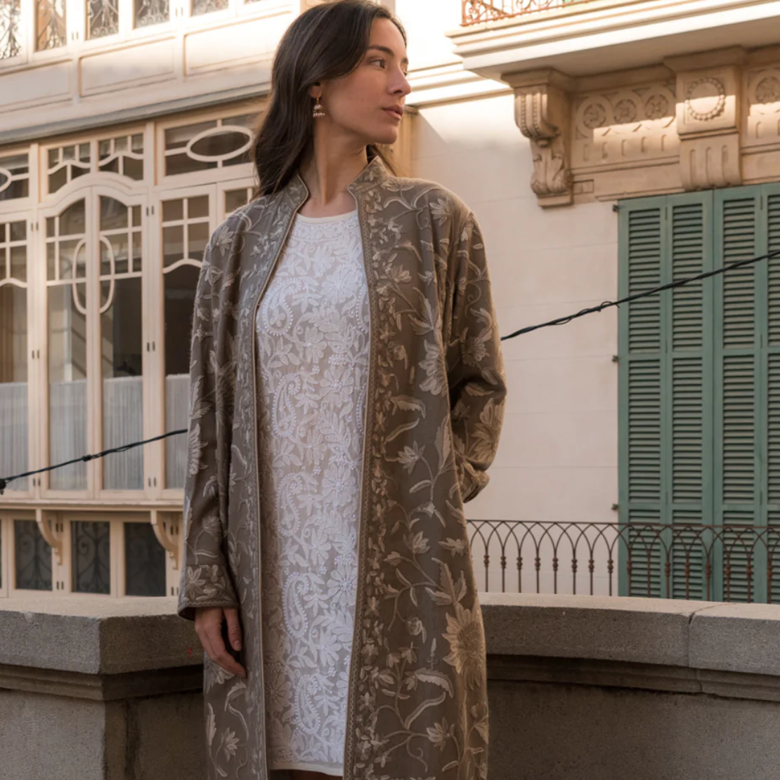 Embroidered Pashmina Coat