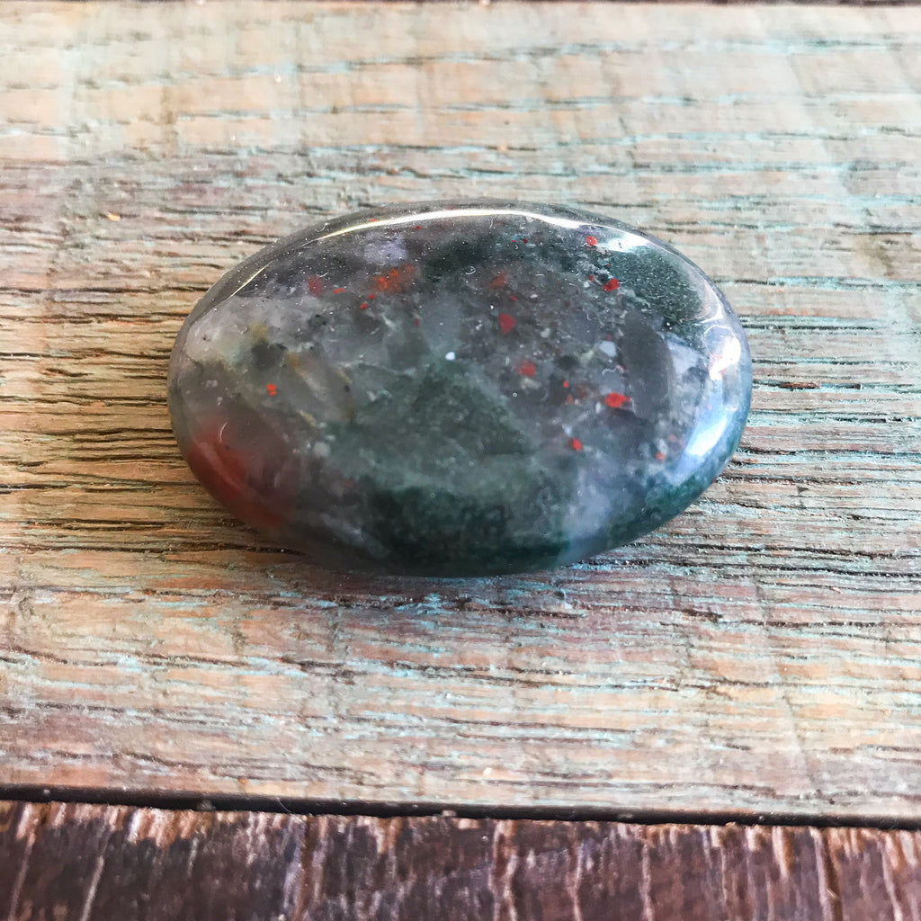 Bloodstone Palm Stone, Crystal