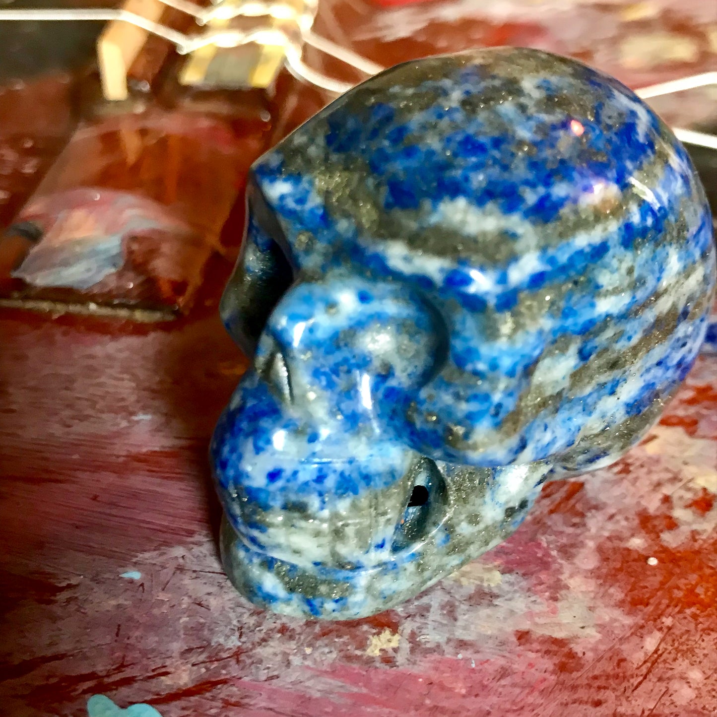 LAPIS LAZULI SKULL